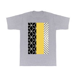 Geometric design collage in yellow T Shirt