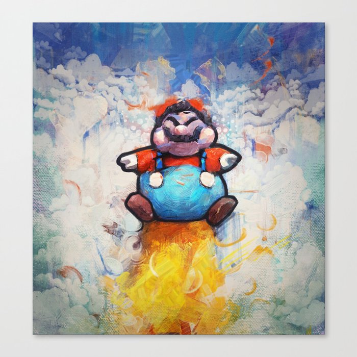P Balloon Super Mario World Series Gaming Video Games Canvas