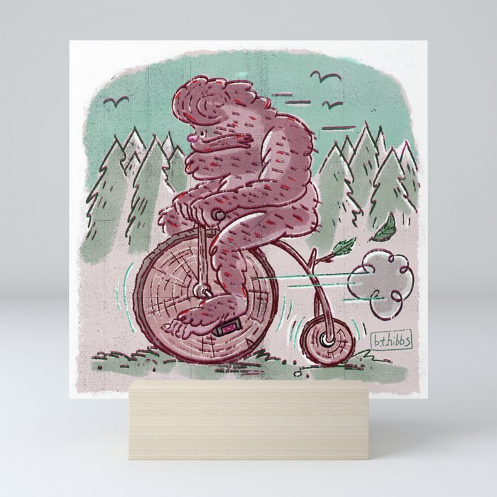 Biggie Biggie Bigfoot Bike Mini Art Print