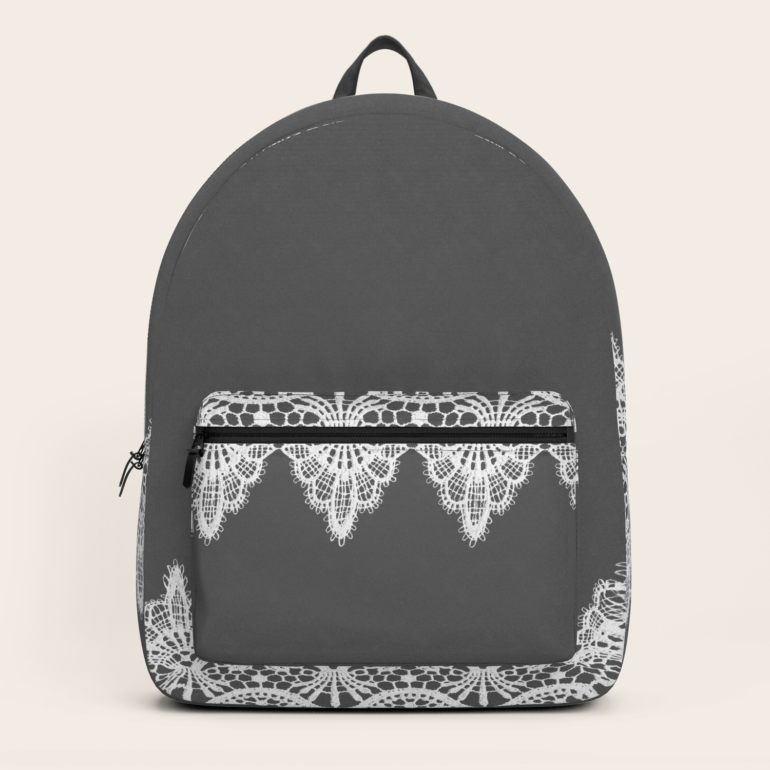 white lace backpack