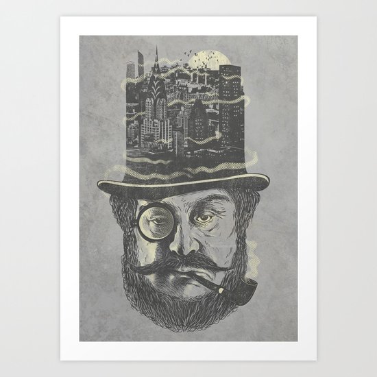 Old man hatten Art Print