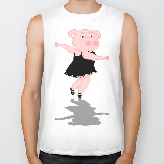 Pig Ballerina Biker Tank