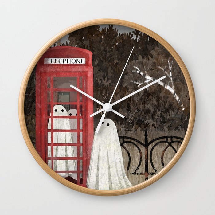 There Are Ghosts in the Phone Box Again... Wall Clock