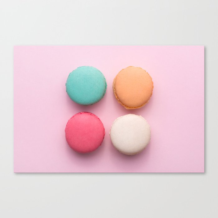 Pink French Macaroons Canvas Print