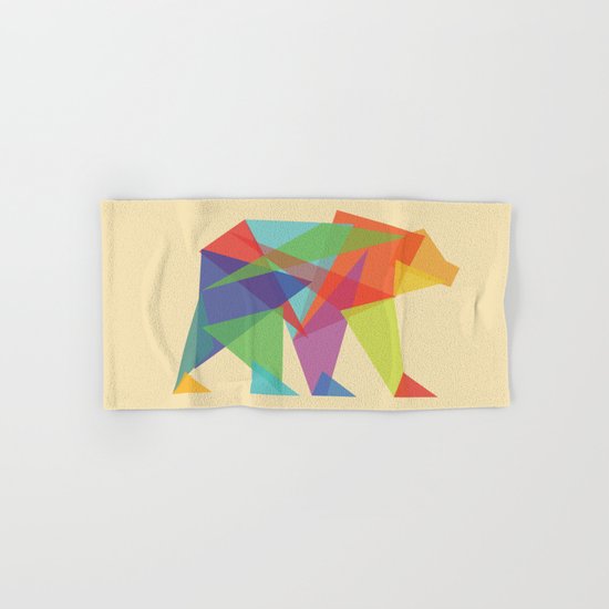 Fractal Geometric bear Hand & Bath Towel