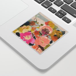 floral bouquet from above abstract art Sticker