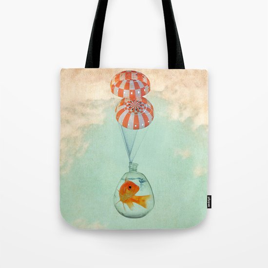parachute goldfish Tote Bag