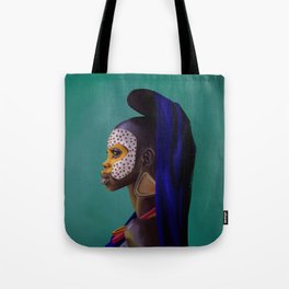 African Girl Face Paint  Tote Bag