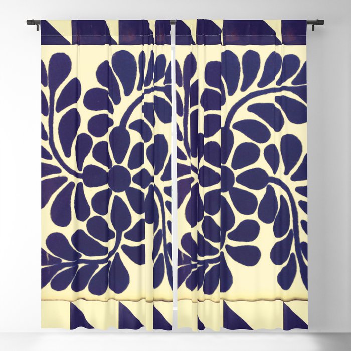 talavera mexican tile Blackout Curtain