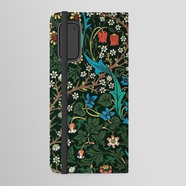 William Morris Tulips, Blue Columbine, Orchids, & Sunflowers Textile Flower Print Android Wallet Case