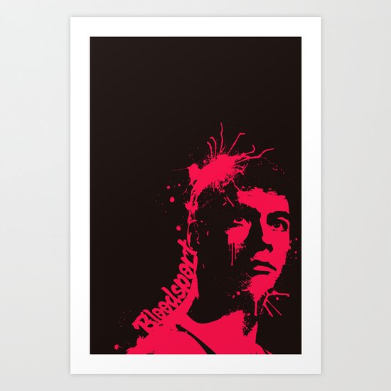 Bloodsport Minimal Film Poster Art Print