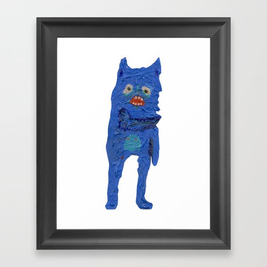 el monstro azul Framed Art Print