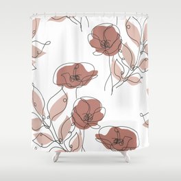 Seamless pattern with poppy flowers Shower Curtain