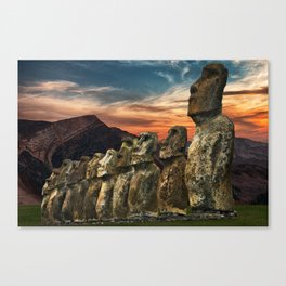 Easter Island Moai  Canvas Print