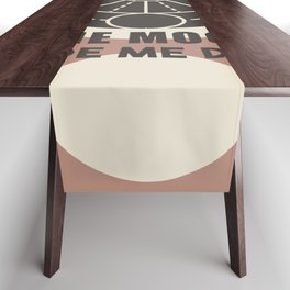 Moon Power - Mid Century Modern Lettering Quote Table Runner