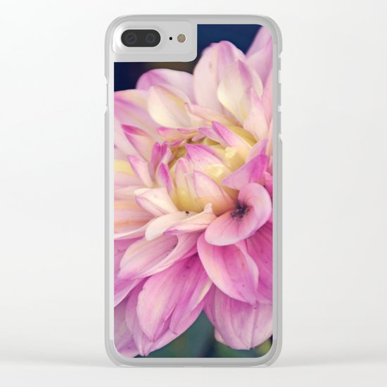 Pink sweet dahlia Clear iPhone Case