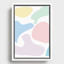 19  Abstract Shapes Pastel Background 220729 Valourine Design Framed Canvas