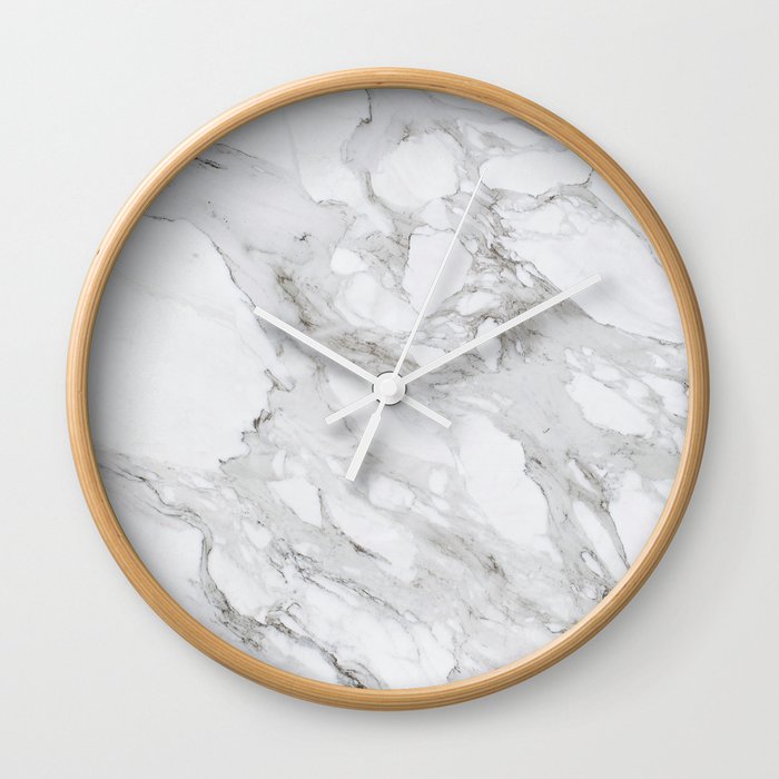 White Marble Wall Clock