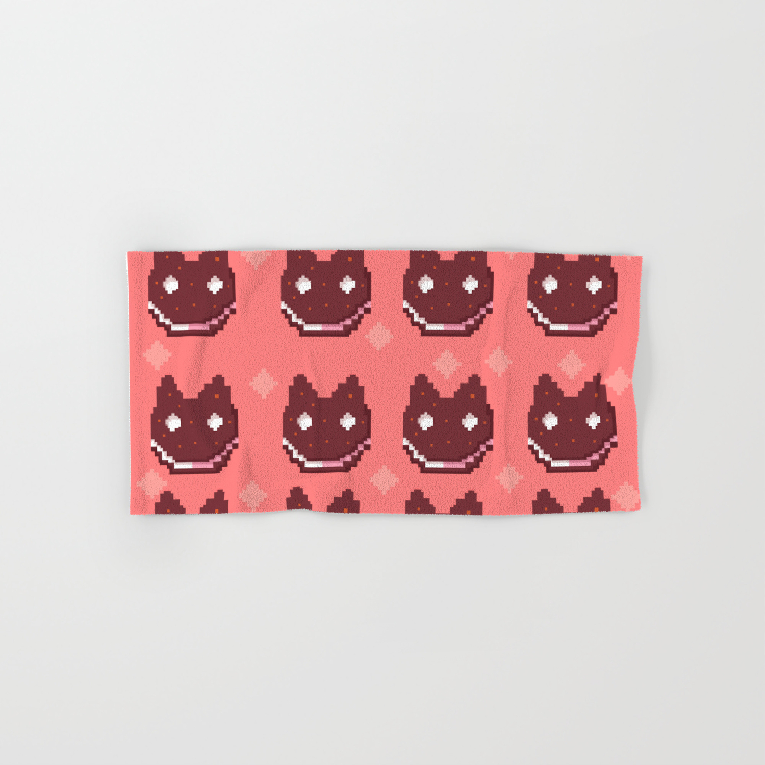 Pixel Art Cookie Cat Hand Bath Towel By Zirayel Society6 Search, discover and share your favorite pixel cat gifs. society6