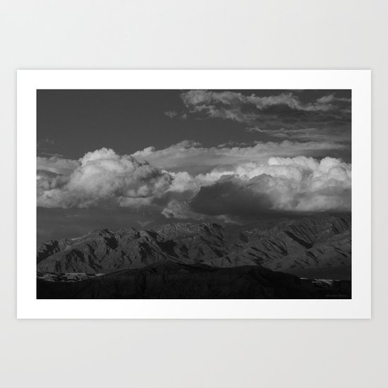 Virgin Mountains - B & W Art Print