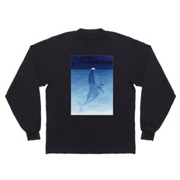 Whale blue ocean Long Sleeve T-shirt