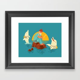 Sonnofabitch, I'm sick of these dolphins Framed Art Print