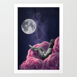 Moon Gazing Art Print