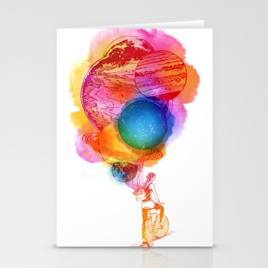 Travel Space Stationery Cards