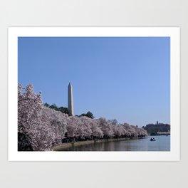 Tidal Basin in Cherry Blossom Season, Washington DC Art Print