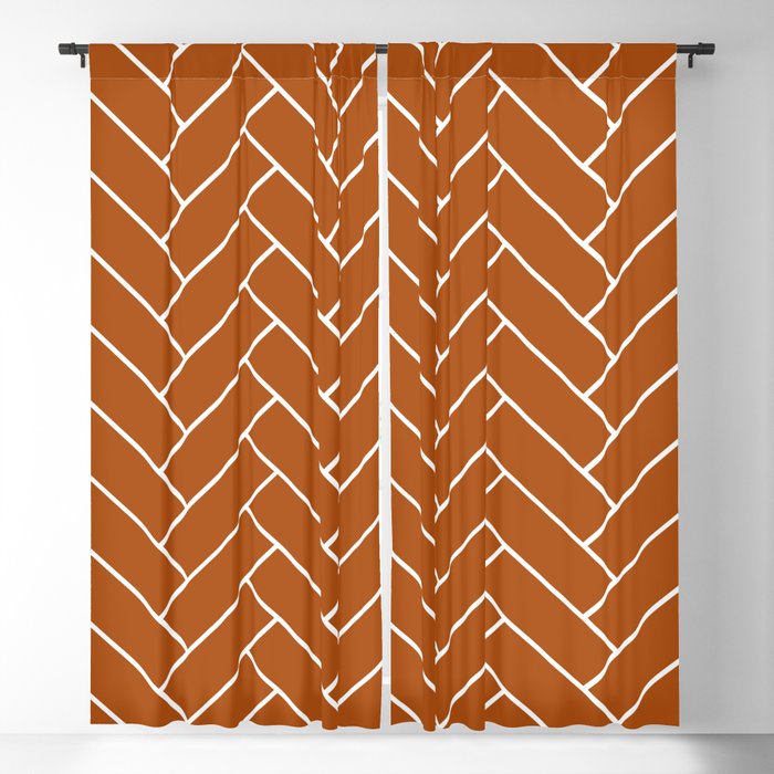Tiles (Rust) Blackout Curtain