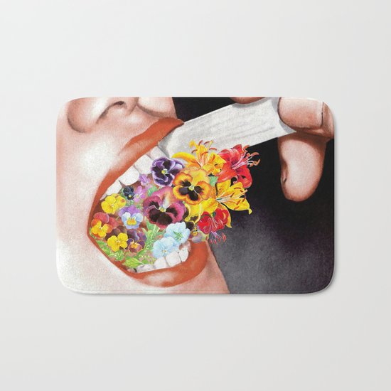 Gardens Flower in her Blooming Breath Bath Mat