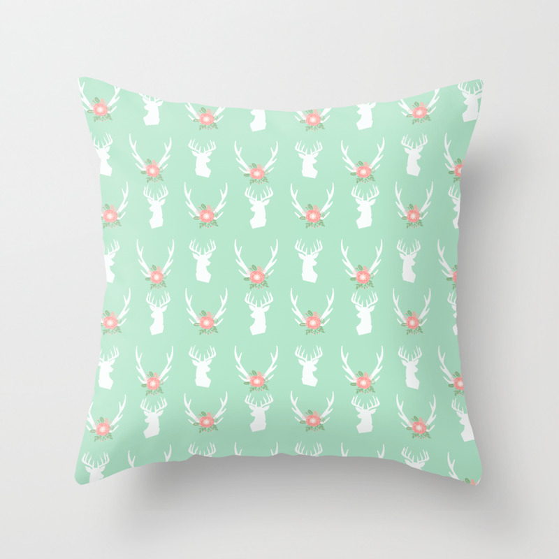 Deer Antlers Deer Head Silhouette Cute Modern Minimal Nature