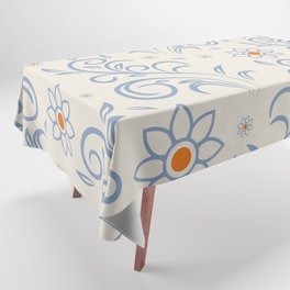Minimal Flower Pattern_Eggshell Tablecloth