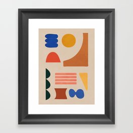 Colorful Modern Abstract Shapes 1 Framed Art Print