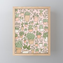 Potted Plants Print Framed Mini Art Print