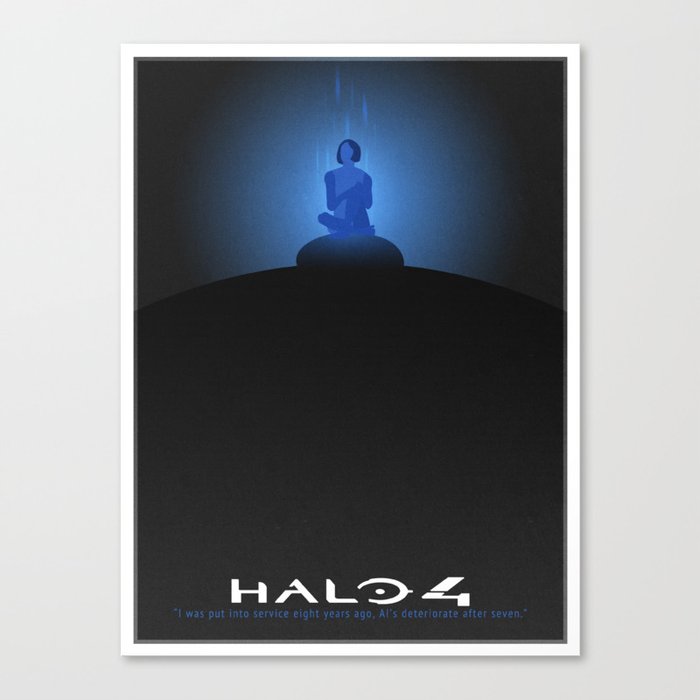 Halo 4 Minimalistic Cortana Poster Canvas Print