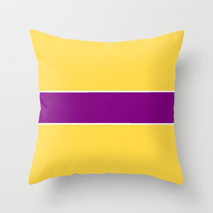 just two colors 11: orange and purple Throw Pillow
