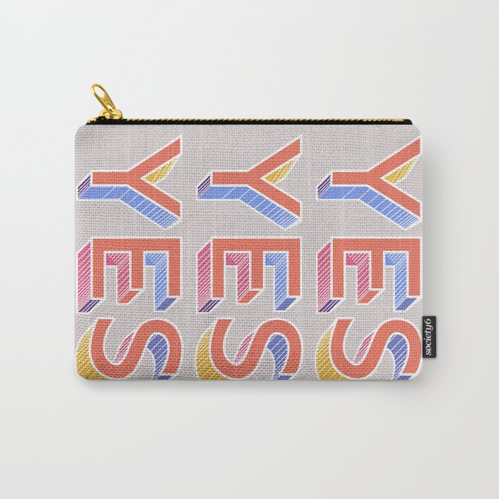 YES - typography Carry-All Pouch