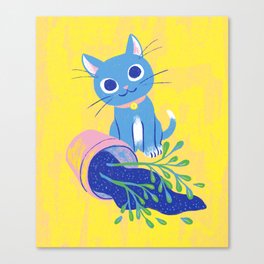 Plant Destroyer Kitty Cat Canvas Print