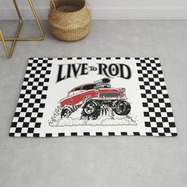 1955 CHEVY CLASSIC HOT ROD Rug