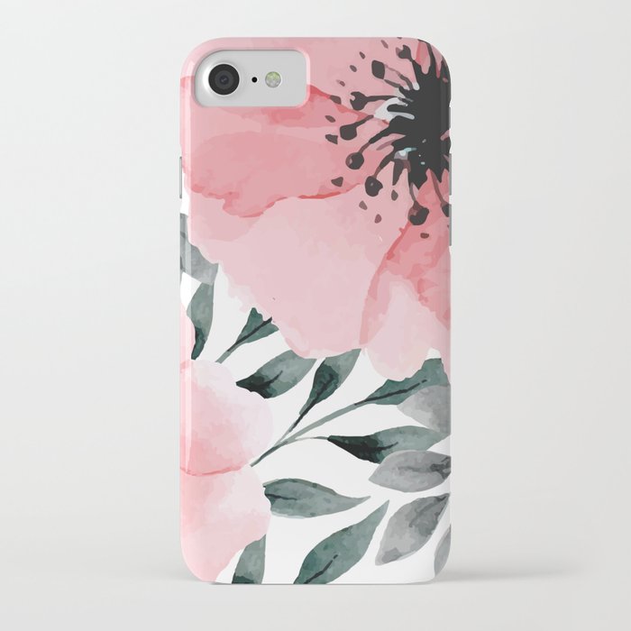 big watercolor flowers iphone case