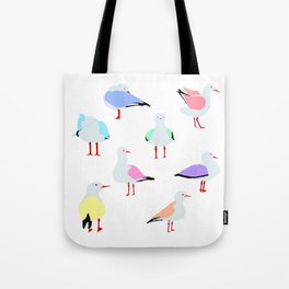 Multicolour Seagulls  Tote Bag