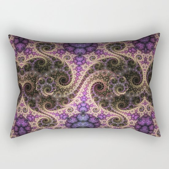 swirls, orbs and little flowers Rectangular Pillow