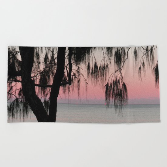 The Sunrise Weeping Tree Beach Towel
