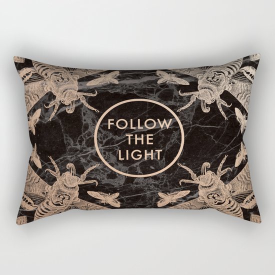 Society6 Follow the Light Quote Rectangular Pillow