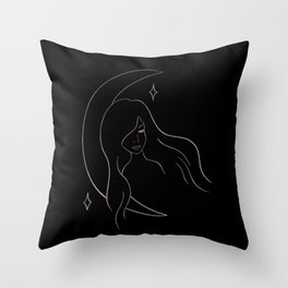 Luna Lady Throw Pillow
