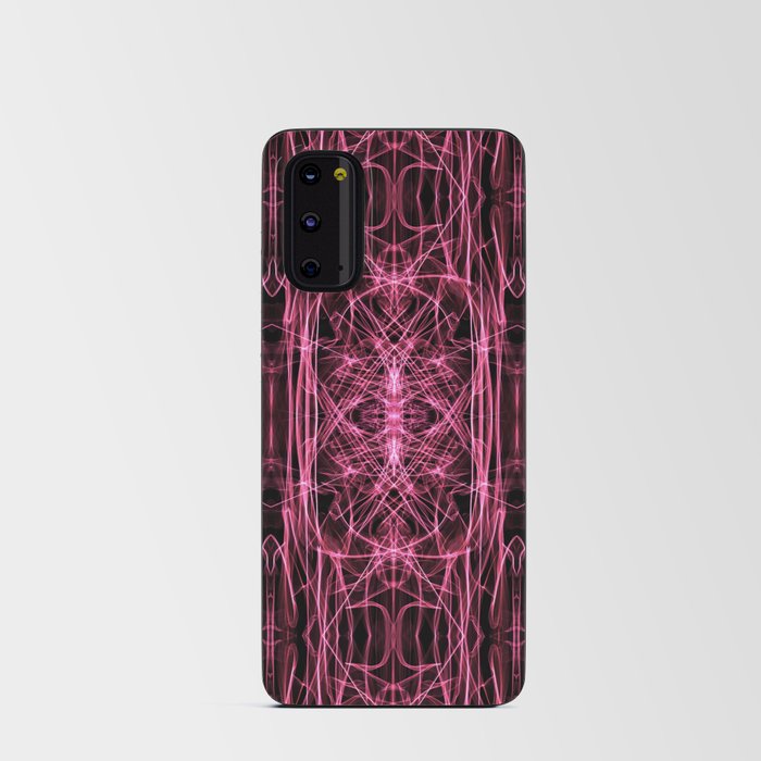 Liquid Light Series 41 ~ Red Abstract Fractal Pattern Android Card Case