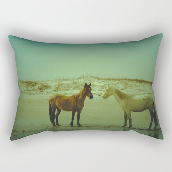 Wild Horses of Cumberland Island Rectangular Pillow