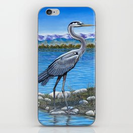 Great Blue Heron Rocky Mountain View iPhone Skin