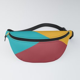 Red Aqua Orange Solid Color Abstract Pattern 2021 Color of the Year Satin Paprika and Accent Shades Fanny Pack